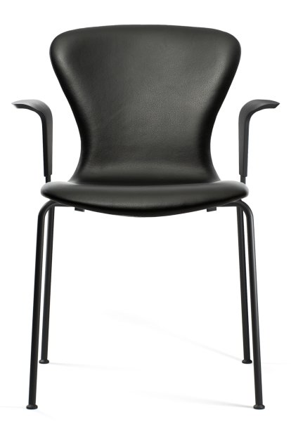 PLAYchair Tube Stuhl, Mit Armlehnen, Leder schwarz