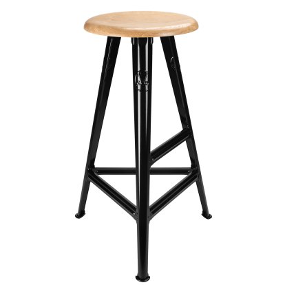 Rowac-Schemel – Modell 1 / 75 cm, Eiche, Schwarz glänzend