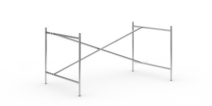 Eiermann 2 Tischgestell , Chrom, senkrecht, versetzt, 135 x 78 cm, Ohne Verlängerung (Höhe 66 cm)
