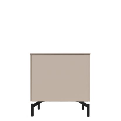 Aventa Sideboard mit Türen, 60 cm, 2 Höhenraster, Melamin kaschmirgrau, Metallfüße