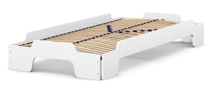 Rolf Heide Stapelliege Komfort, 90 x 200, Reinweiß lackiert, Massivholzrahmen