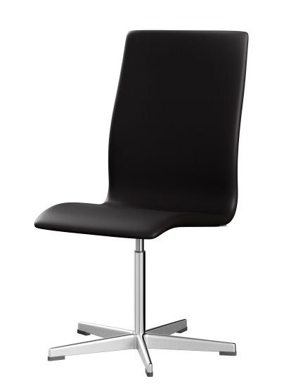 Oxford Bürodrehstuhl, Ohne Armlehnen, Mittelhoher Rücken, Standfuß, Softleder, Black-brown