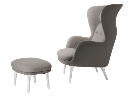 Ro Sessel, Christianshavn 1120 - Light Beige, Mit Fußhocker