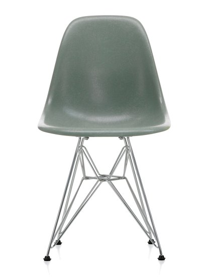 Eames Fiberglass Chair DSR, Eames sea foam green, Glanzchrom