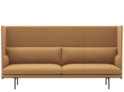 Outline Highback Sofa, Dreisitzer, Stoff Vidar 472 - Mustard