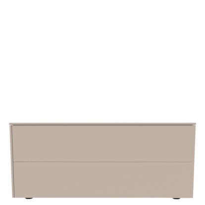 Aventa Sideboard mit Schubkasten, 120 cm, 2 Höhenraster, Melamin kaschmirgrau, Kunststoffgleiter