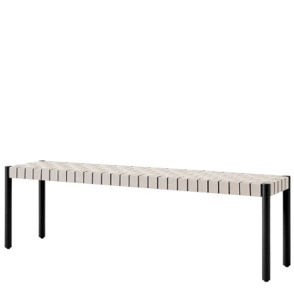 Betty TK4 / TK5 Bank , TK5, 157 cm, Schwarz / Leinen natur