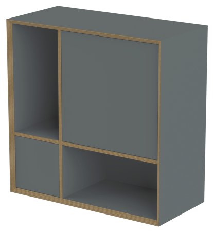 Vertiko Ply Regal, Ausführung 4, Anthrazit, Ohne Sockel