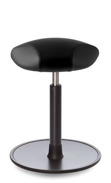 Ongo Free Triangel Hocker, Regular, Leder schwarz