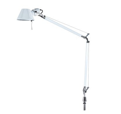 Tolomeo Tischleuchte, Weiß, mit Schraubbefestigung (Tischbohrung notwendig), Halogenlampe
