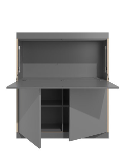 Flai Home Office Sekretär, H 136,3 x B 118 cm, CPL anthrazit