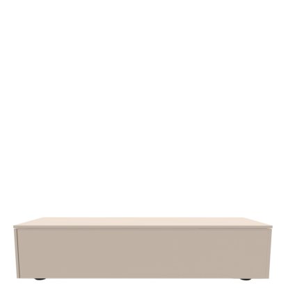 Aventa Sideboard mit Schubkasten, 120 cm, 1 Höhenraster, Melamin kaschmirgrau, Kunststoffgleiter