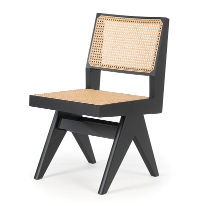 Capitol Complex Chair, Eiche schwarz gebeizt, Ohne Armlehnen
