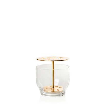 Ikebana Vase, Klein (Ø 12 cm), Messing