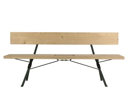 Kampenwand Bank mit Rückenlehne, Indoor - Seil schwarz