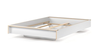 Flai Bett, 140 x 200, Ohne Kopfteil, CPL weiß, Ohne Lattenrost