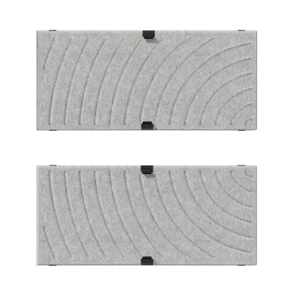 USM Soft Panel Mono für USM Haller Regale, 75 cm x 35 cm, Grau, Rund
