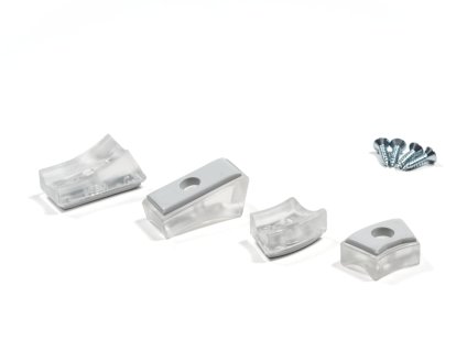 Gleiter für Thonet Stahlrohr-Freischwinger (4er Set), Transparent (Teflon), Ohne Filzeinlage