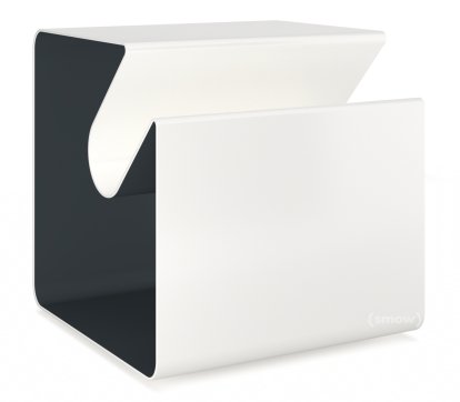 V44 Beistelltisch, Reinweiß (RAL 9010) - Anthrazitgrau (RAL 7016), Gleiter
