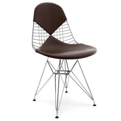 Kissen für Wire Chair (DKR/DKW/DKX/DKL/LKR), Sitz- und Rückenkissen (Bikini), Leder (Standard), Kastanie
