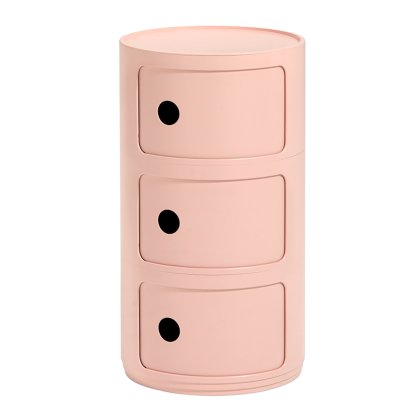 Componibili Bio Container rund 3 Fächer, Rosa