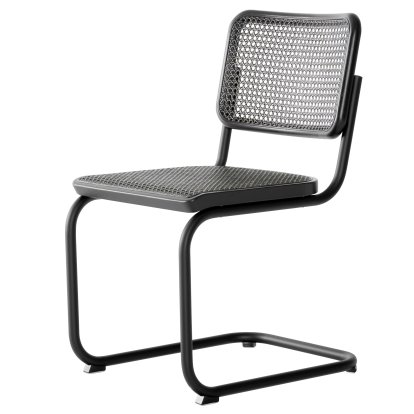 S 32 V Dark Melange Freischwinger, Schwarz