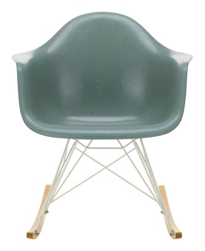 Eames Fiberglass Armchair RAR, Eames sea foam green, Weiß, Ahorn gelblich