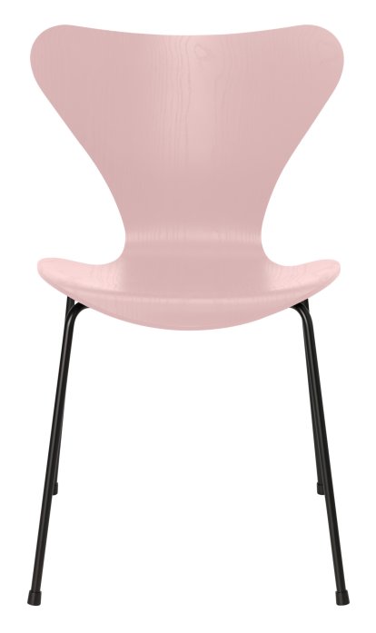 Serie 7 Stuhl 3107, Gefärbte Esche, Pale Rose, Black