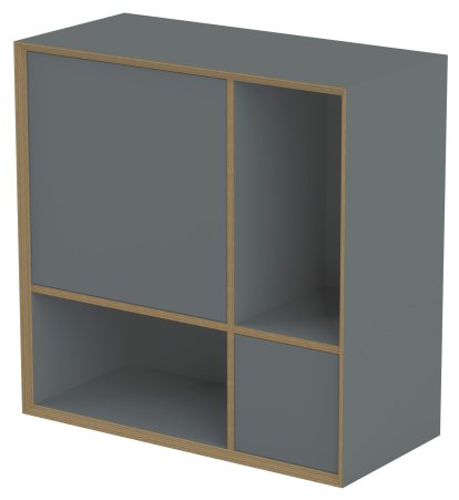Vertiko Ply Regal, Ausführung 2, Anthrazit, Ohne Sockel